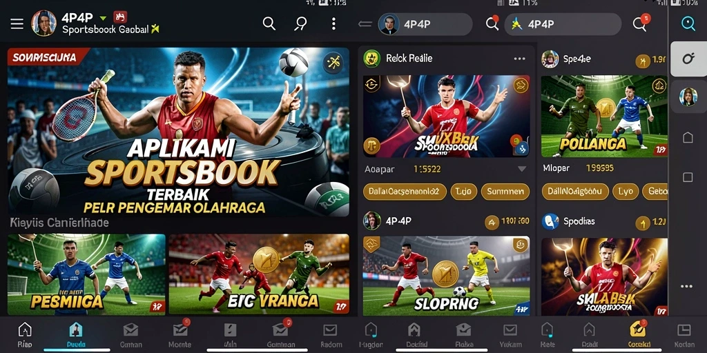 Tampilan gameplay 4P4P yang menarik dan informatif di dunia Sportsbook.