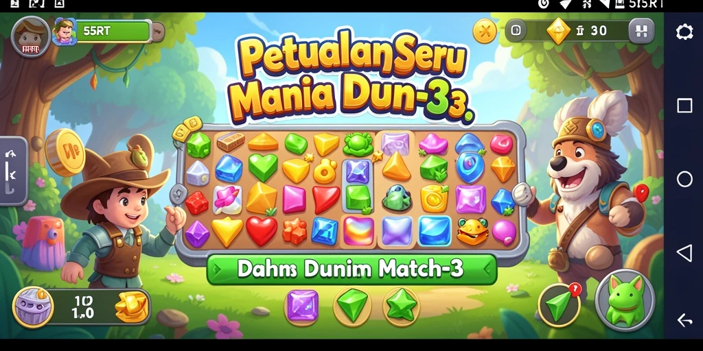 Gameplay seru dan penuh warna di 55RT.