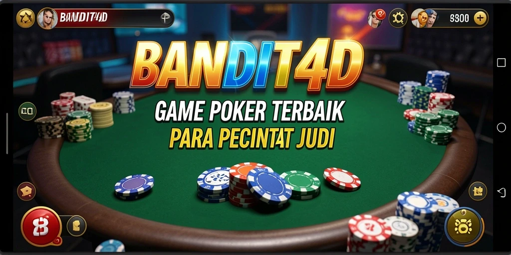 Tampilan Gameplay BANDIT4D yang memukau dengan suasana Poker yang menarik.
