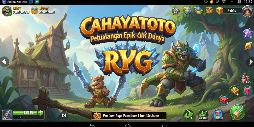 Tampilan gameplay seru CAHAYATOTO dalam pertempuran RPG.