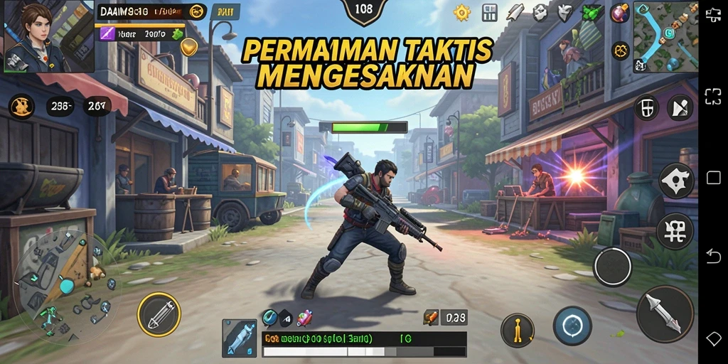Screenshot gameplay DAM88 menunjukkan aksi mendebarkan dalam pertempuran TPS.
