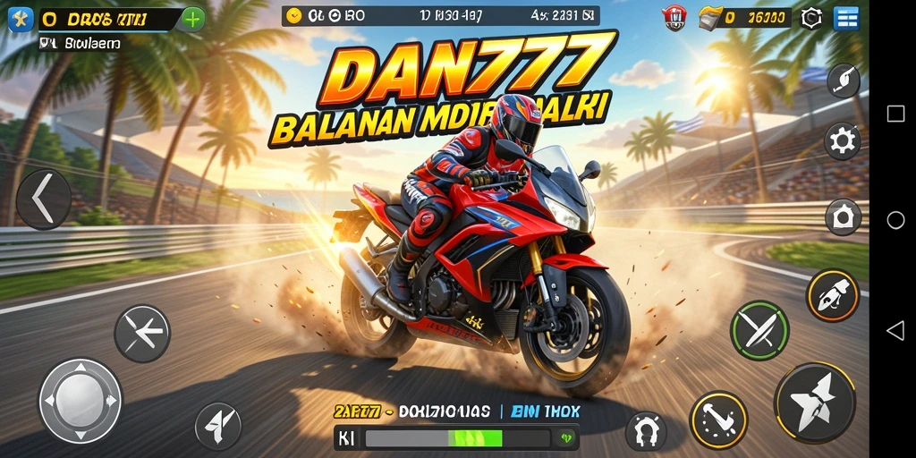 Screenshot DAN777 menampilkan aksi balapan motor yang mendebarkan.