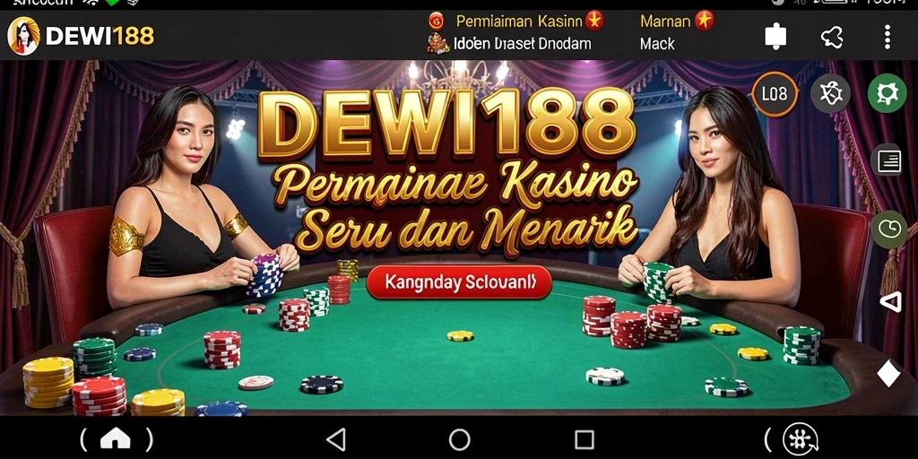Tampilan gameplay Kasino yang menarik di DEWI188.