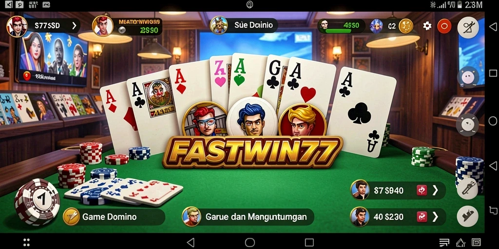 Tampilan gameplay seru dan menarik dari game Domino.