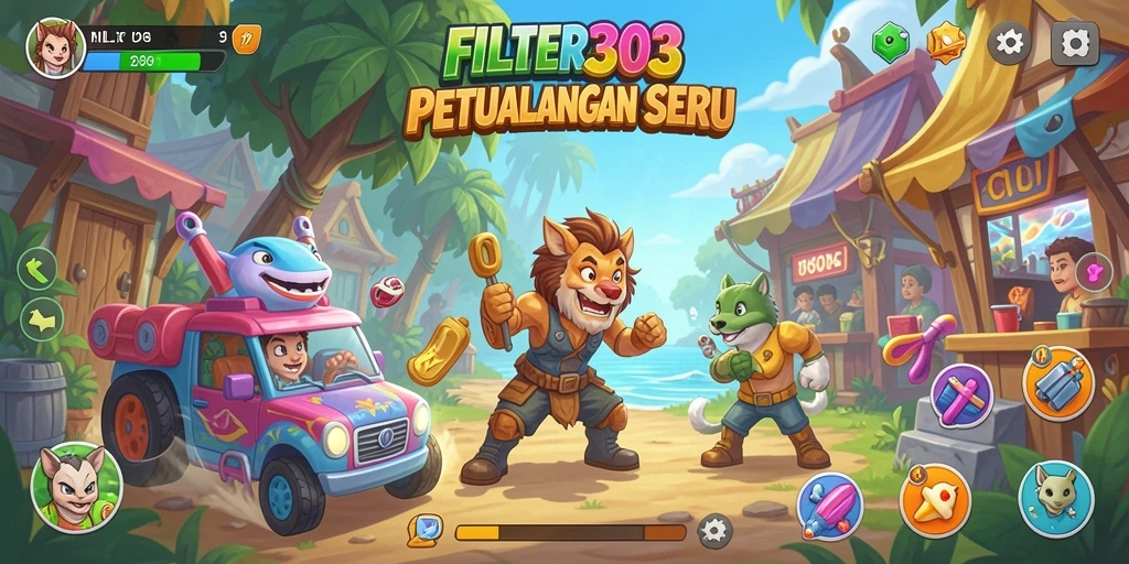 Tampilan gameplay dinamis dan menantang dari FILTER303.