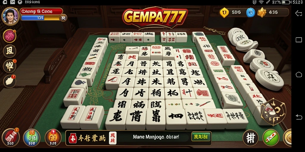 Tampilan menarik dari gameplay Mahjong di GEMPA777.