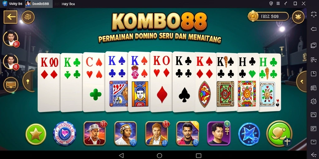 Tampilan gameplay seru dari permainan Domino KOMBO88.
