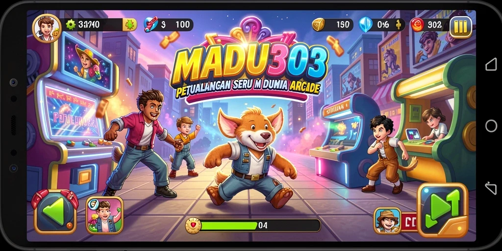 Tampilan gameplay seru dari MADU303 yang menantang.