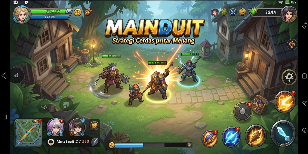 Screenshot gameplay MAINDUIT dengan aksi strategi yang mendebarkan.
