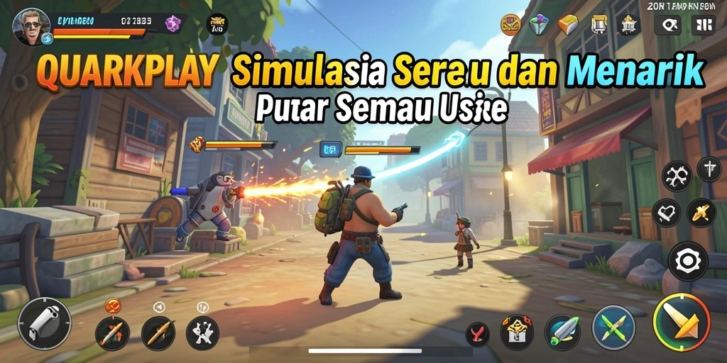 Gameplay QUARKPLAY yang penuh interaksi dan simulasi realistis.
