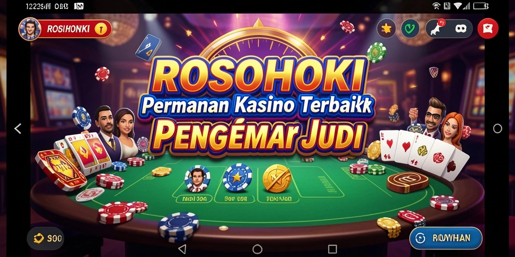 Screenshot utama ROSOHOKI menampilkan gameplay Kasino yang mendebarkan.