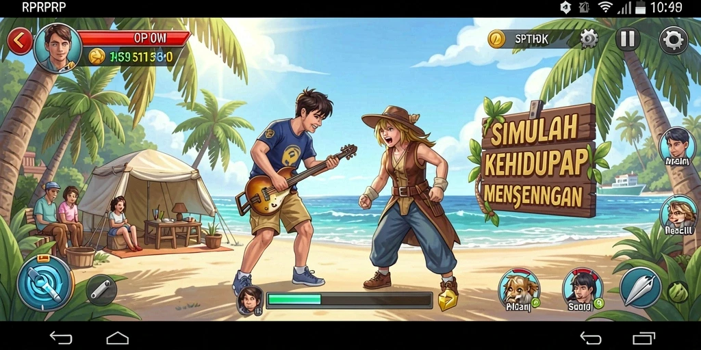 Gameplay RPRPRP yang penuh warna dan interaktif.