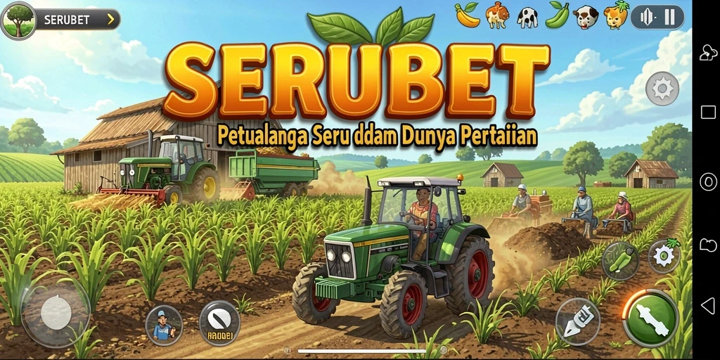 Tampilan gameplay SERUBET yang mendebarkan dan menyenangkan.
