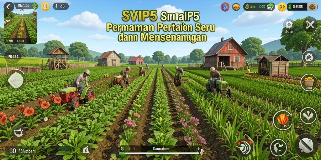 Tampilan menarik gameplay SVIP5 yang penuh warna dalam bertani.