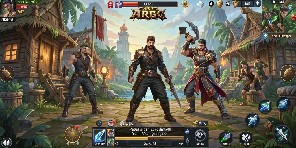 Gameplay ARPG V07 yang menegangkan dan penuh aksi.