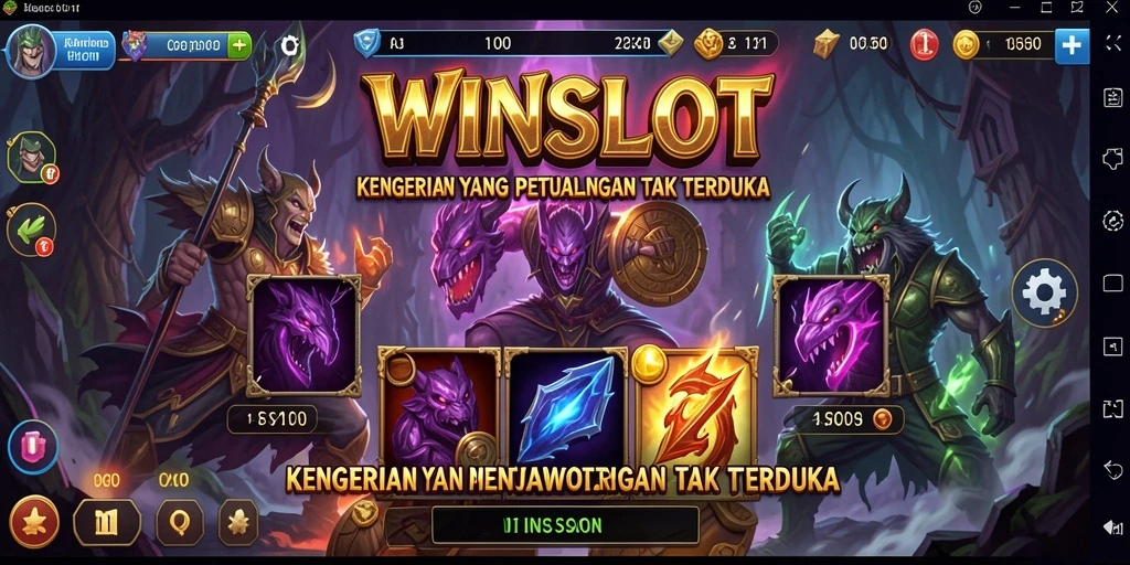 Screenshot utama menunjukkan gameplay menegangkan dari WINSLOT.